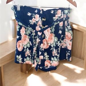 Floral Navy Women's Shorts